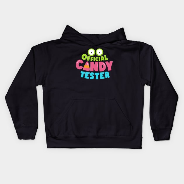 Halloween Official Candy Tester Kids Hoodie by JabsCreative